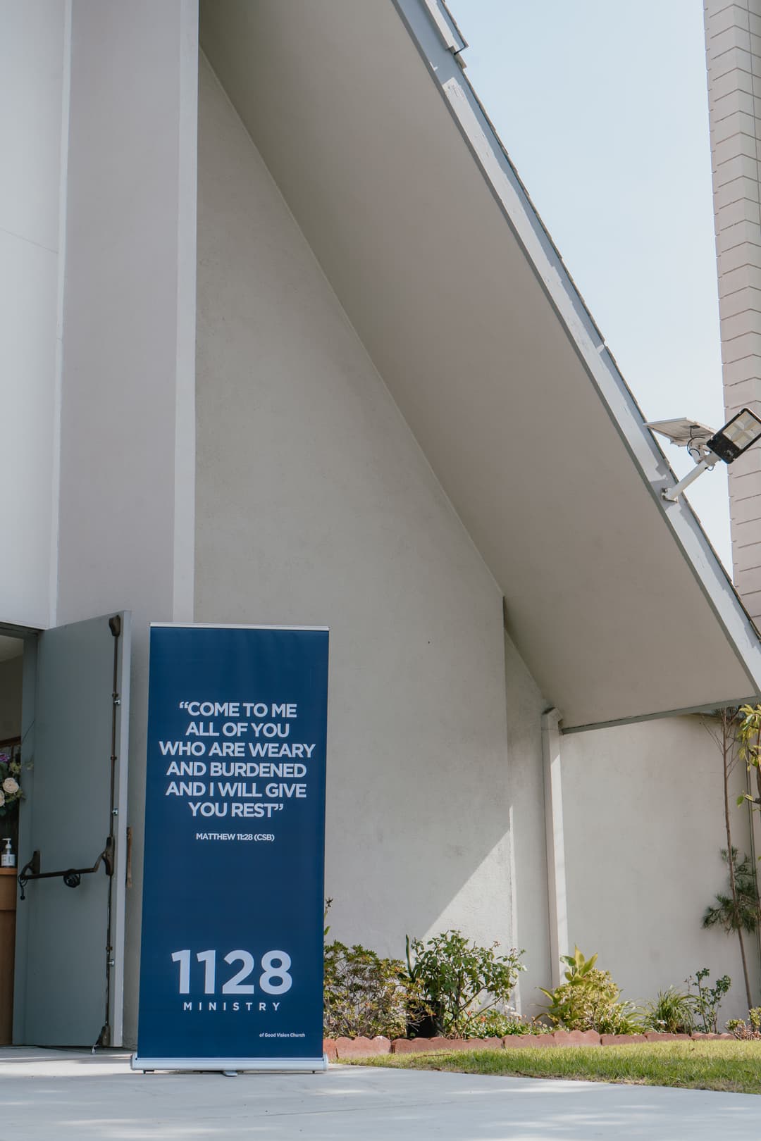 1128 Ministry welcome banner